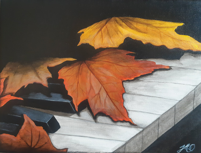 Paige Officer_Autumn's Hush_305x405mm_Oil on Canvas