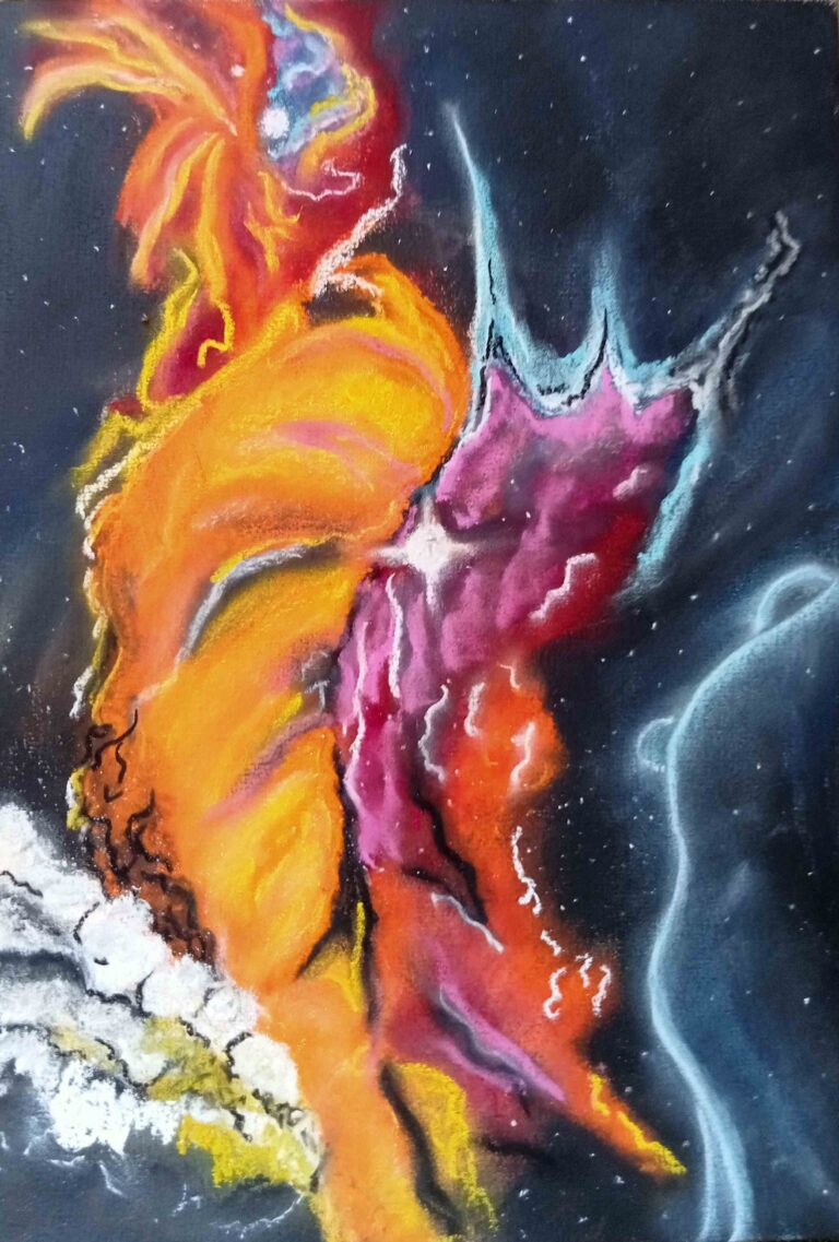 Eternal Spark A4 Pastel on Paper